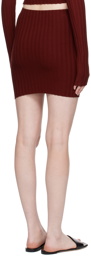 COTTON CITIZEN Burgundy Capri Miniskirt