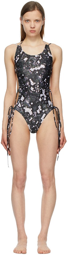 Photo: Charlotte Knowles SSENSE Exclusive Black & Grey Harley Weir Edition One-Piece Swimsuit