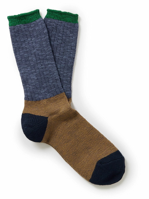 Photo: Anonymous ism - Colour-Block Cotton-Blend Socks