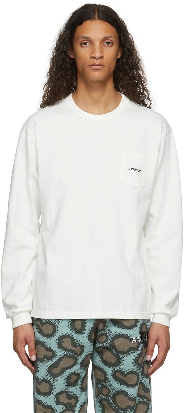 Photo: Awake NY White Classic Logo Pocket T-Shirt