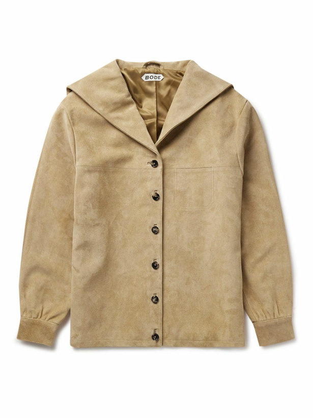 Photo: BODE - Mariners Panelled Suede Jacket - Neutrals