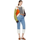 JW Anderson Off-White Contrast Cable Knit Sweater