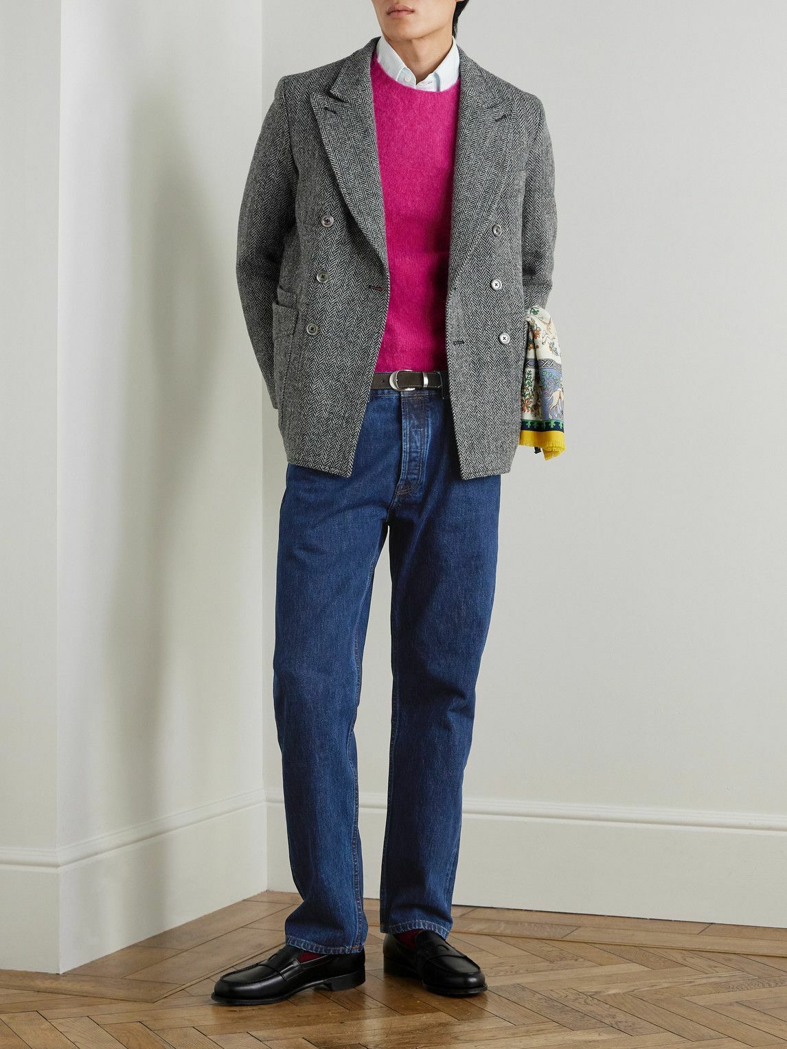 Drake's - HIM Straight-Leg Selvedge Jeans - Blue