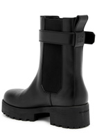 Givenchy Voyou Leather Chelsea Boots Black