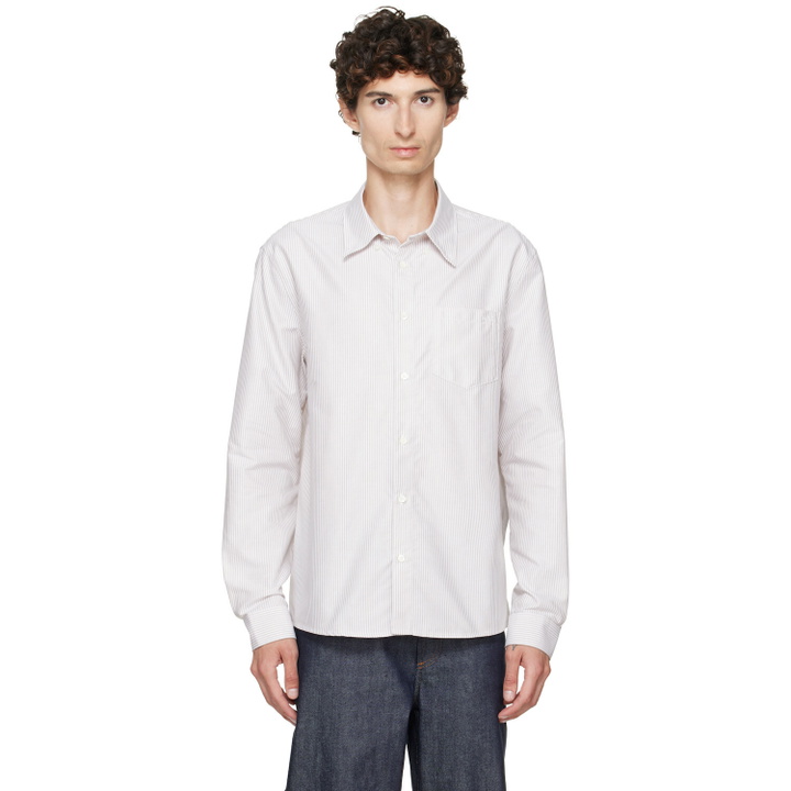 Photo: A.P.C. Beige & White New Greg Shirt