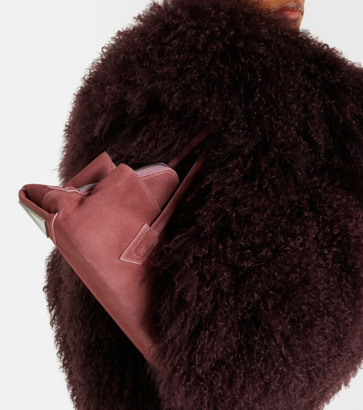 The Attico La Passeggiata Small suede tote bag