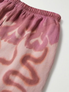Collina Strada - Tapered Crystal-Embellished Tie-Dyed Cotton-Jersey Sweatpants - Pink