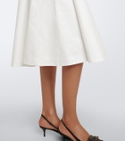 Prada Belted cotton midi skirt