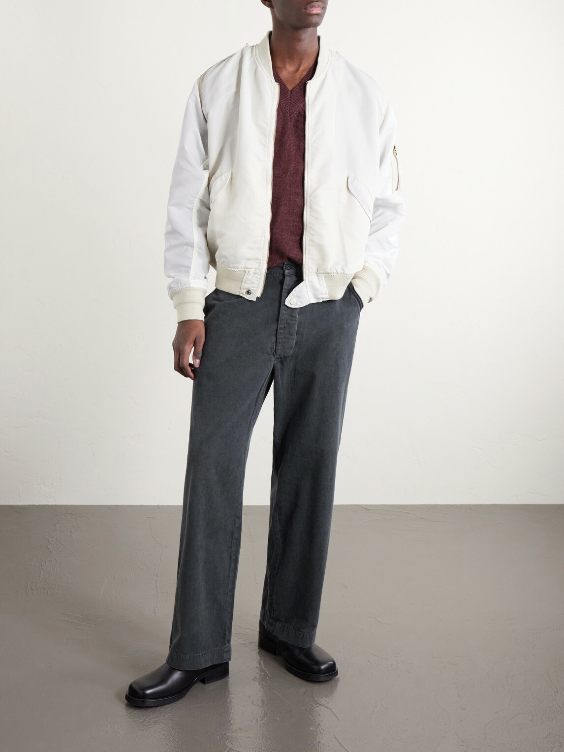 Remi Relief - Straight-Leg Cotton-Twill Trousers - Black