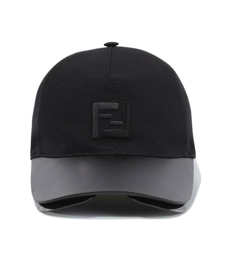 Photo: Fendi FF leather-trimmed cap with visor