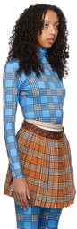 SHUTING QIU Blue Polyester T-Shirt