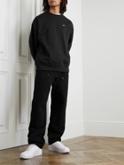 Nike - Logo-Embroidered Cotton-Blend Jersey Sweatshirt - Black