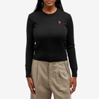 AMI Paris Women's AMI Small ACD Knit Sweater in Black