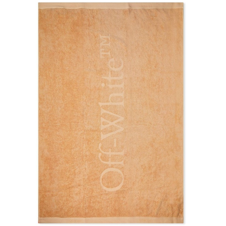 Photo: Off-White Bookish Shower Towel in Powder