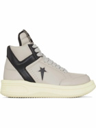 Rick Owens - Converse Turbowpn Leather High-Top Sneakers - White