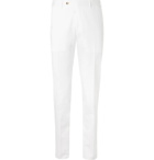 Canali - Slim-Fit Stretch-Cotton Twill Suit Trousers - White