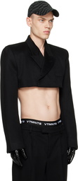 VTMNTS Black Cropped Blazer