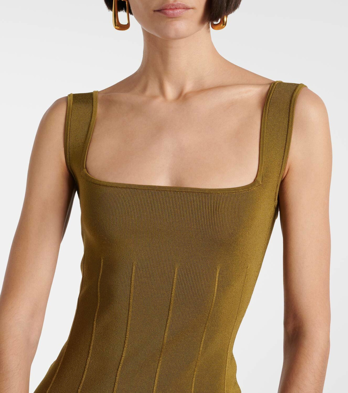 Galvan Atalanta knitted midi dress