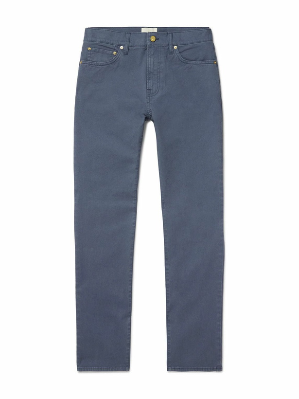 Photo: Sid Mashburn - Straight-Leg Cotton-Blend Twill Trousers - Blue