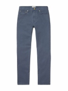Sid Mashburn - Straight-Leg Cotton-Blend Twill Trousers - Blue