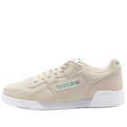 Reebok Men's Workout Plus Vintage Sneakers in Modern Beige/Glen Green/White