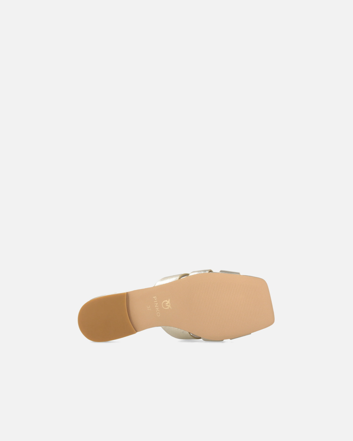 Pinko Open Slip Ons In Laminated Nappa Leather Platinum