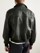 Bottega Veneta - Intrecciato Leather Blouson Jacket - Green