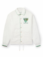 Casablanca - Tennis Club Logo-Print Shell Coach Jacket - White