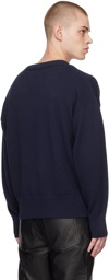 AMI Paris Navy Ami de Cœur Sweater