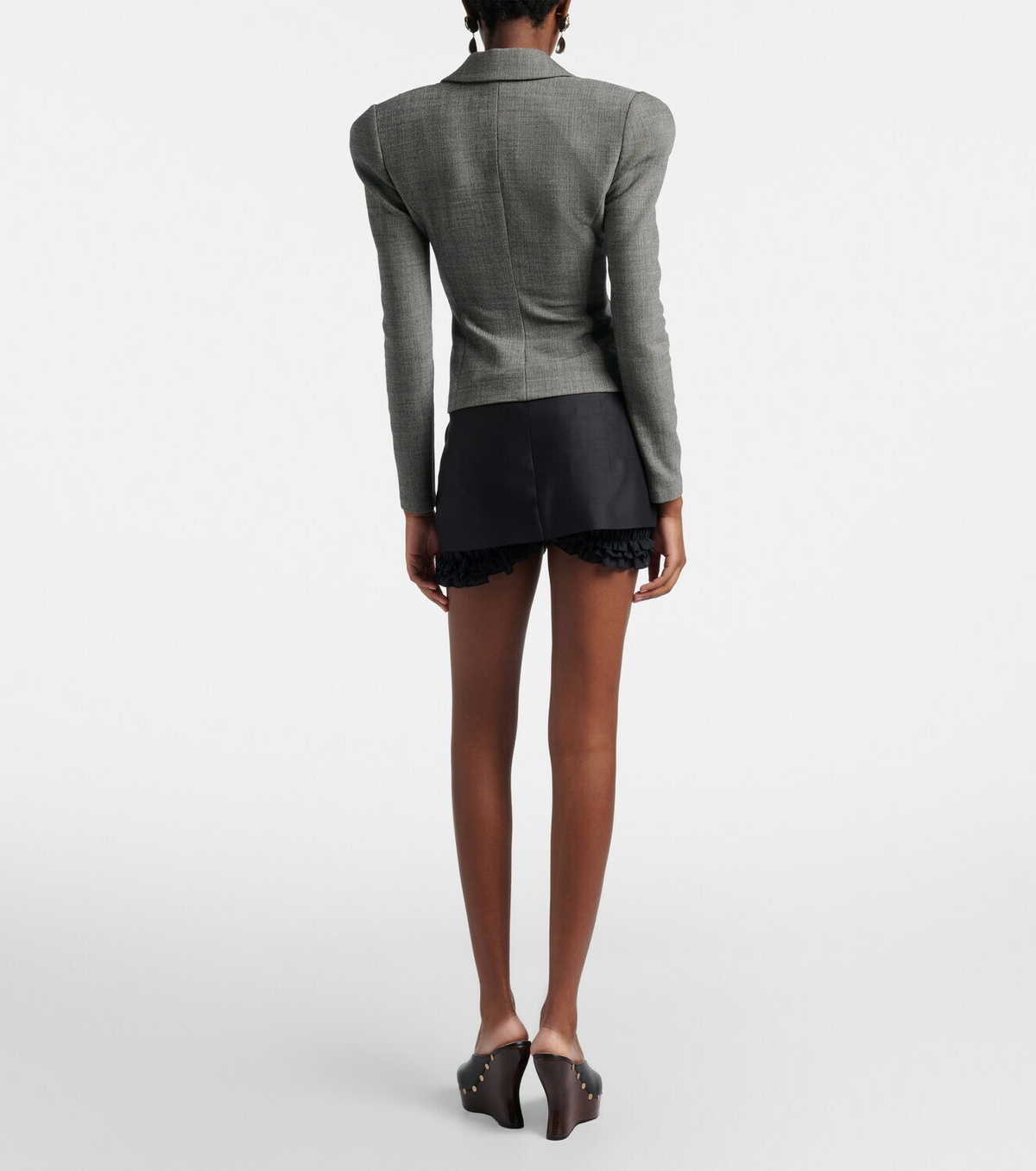 Magda Butrym Ruffled wool and silk skort