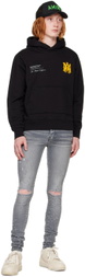 AMIRI Black Military Specs Stencil Hoodie