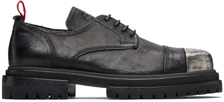 Photo: 424 Black Washed Leather Derbys