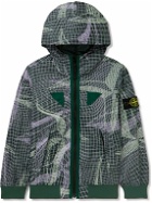 Stone Island Junior - Age 14 Logo-Appliquéd Garment-Dyed Shell Hooded Bomber Jacket - Green