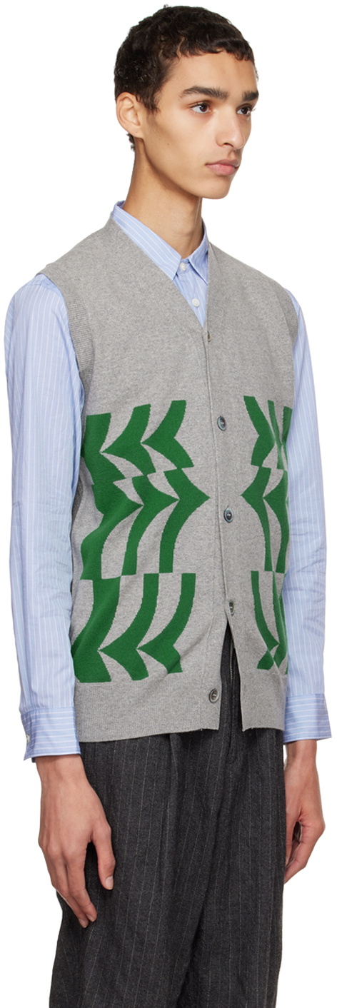 Comme des Garçons PLAY intarsia knit-logo V-neck jumper