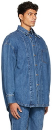 Feng Chen Wang Blue Denim Shirt