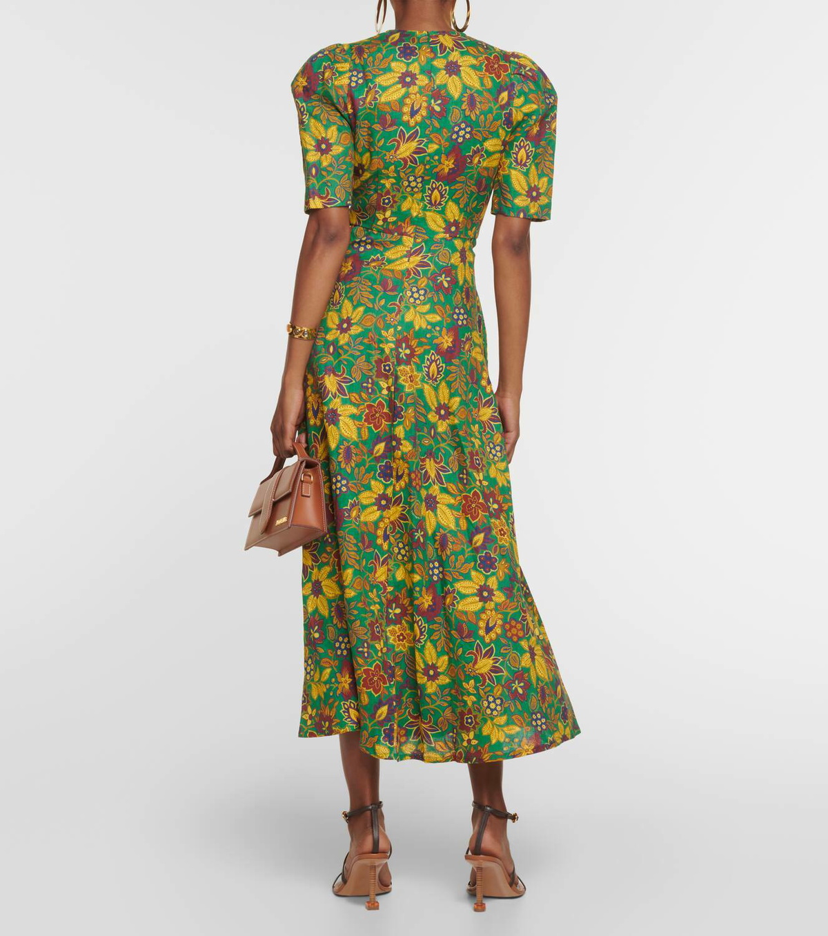 alemais isabella v midi dress Alemais Isabella V Floral Midi Dress Green Size 8