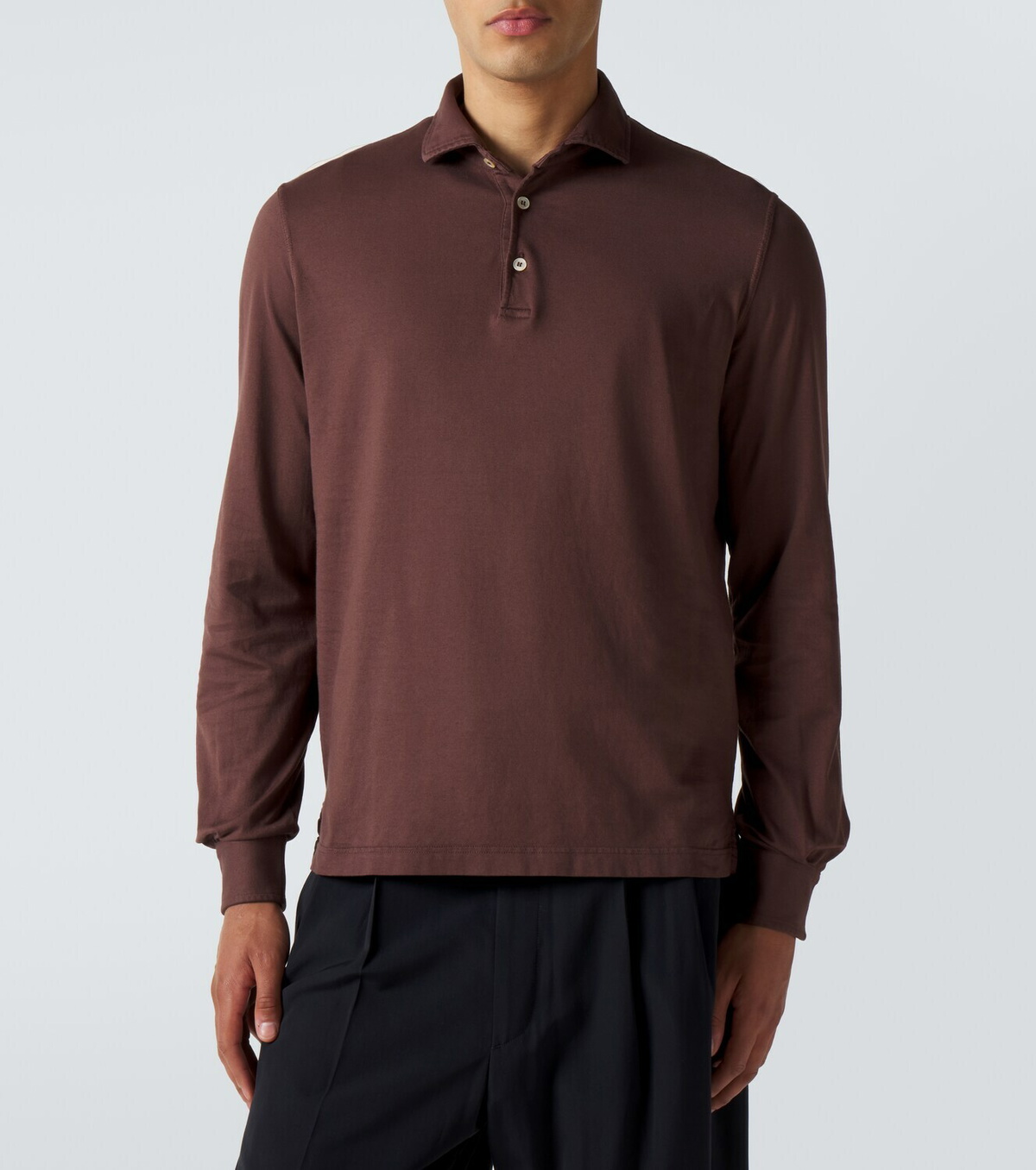 Fedeli Cotton piqué polo shirt
