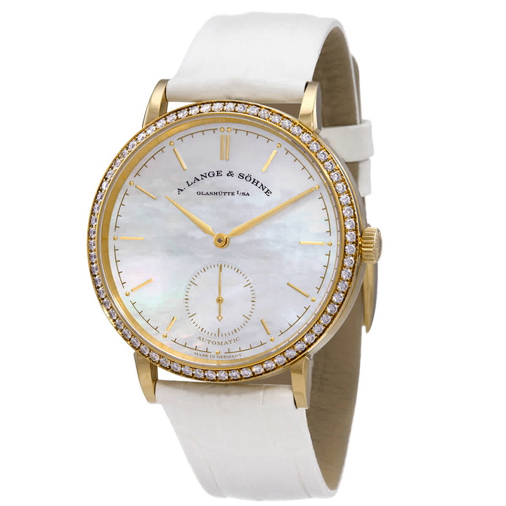 Photo: A. Lange and Sohne Saxonia 18K Yellow Gold Diamond Automatic Ladies Watch 840.021