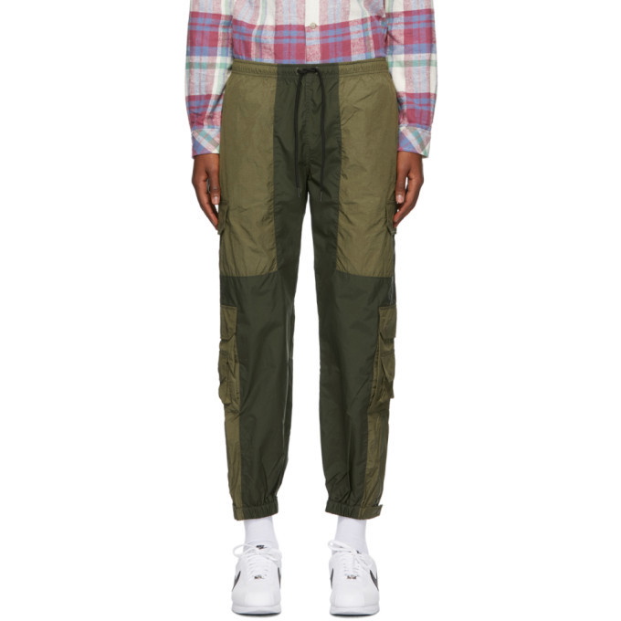 Photo: John Elliott Green Paneled Nylon Cargo Pants