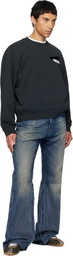 MM6 Maison Margiela Black Numeric Logo Sweatshirt