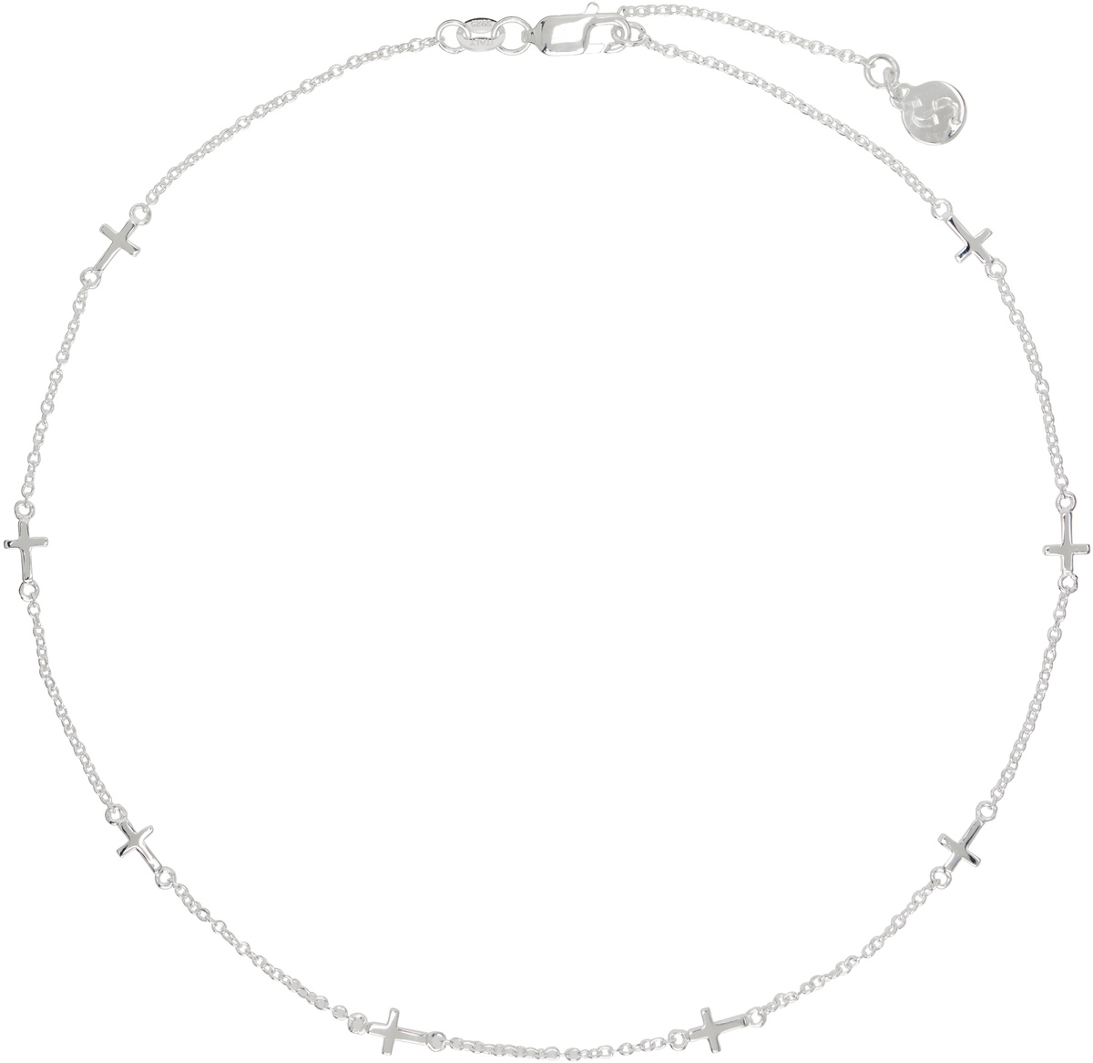 Stolen Girlfriends Club Silver Stolen Cross Choker