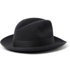 Lock & Co Hatters - Albany Grosgrain-Trimmed Wool-Felt Trilby Hat - Gray