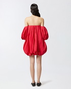 Pinko Poplin Balloon Mini Dress Salsa Red