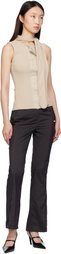 AMOMENTO Gray Side Vent Trousers