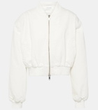 The Frankie Shop Micky cropped denim bomber jacket