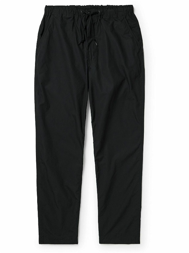 Photo: OrSlow - New Yorker Tapered Cotton Drawstring Trousers - Black