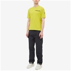 Moncler Grenoble Men's Technical Embossed Logo T-Shirt in Yellow