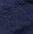 Pilgrim Surf Supply - Vincent Camp-Collar Textured-Linen Shirt - Blue