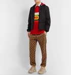 Gucci - Webbing-Trimmed Logo-Print Jersey Track Pants - Camel