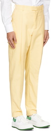 Alexander McQueen Yellow One Pleat Panama Trousers